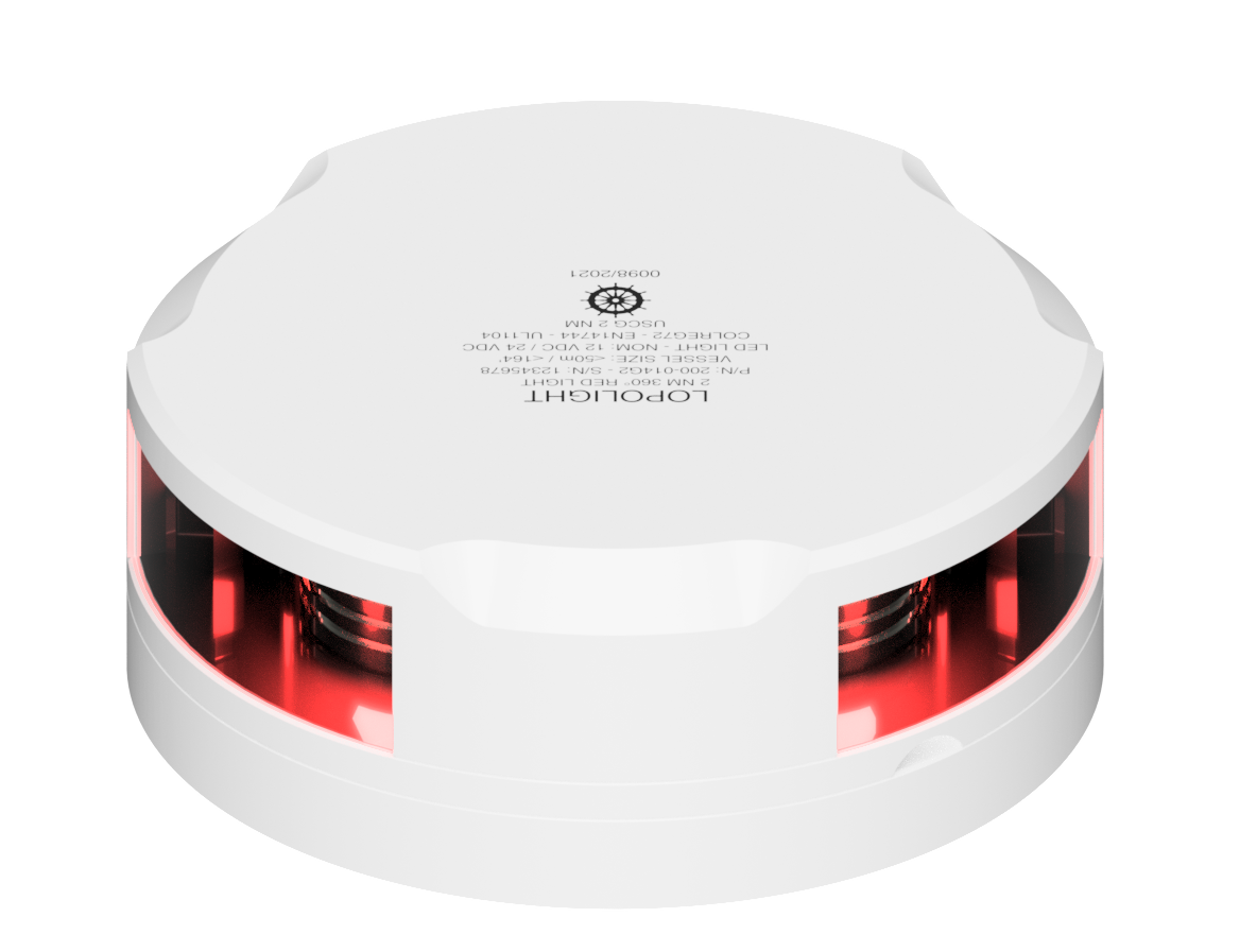 2nm 360° Red, white ceramic coated, UL 2nm 360° Red, white ceramic coated, UL